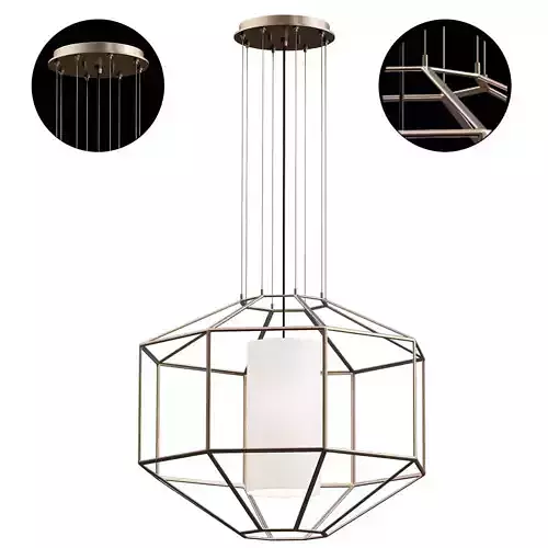 Silhouette 1 Light Gold Leaf Pendant