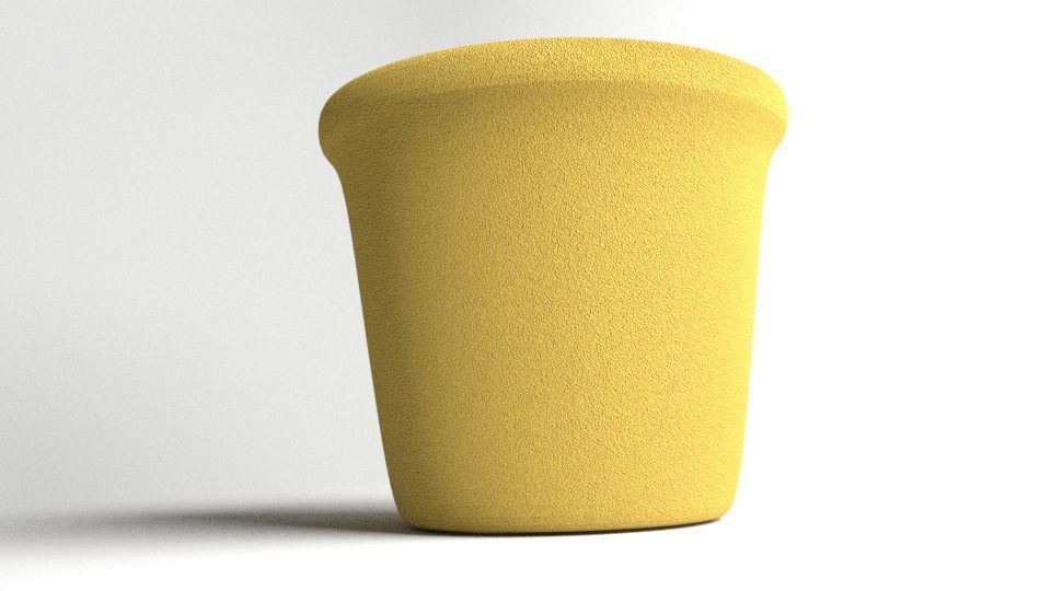 Flowerpot 3 cup 3D model_2