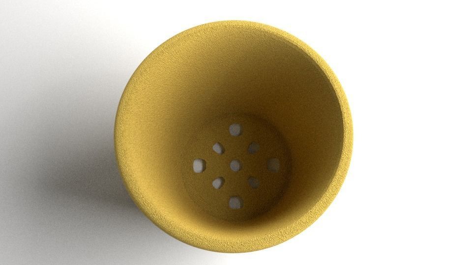 Flowerpot 3 cup 3D model_1