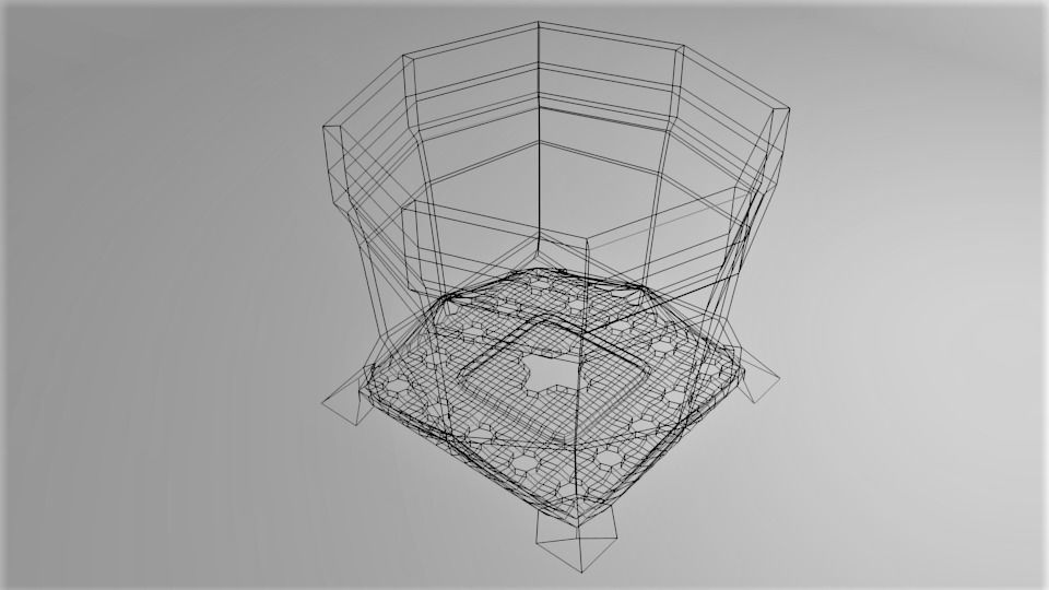 Flowerpot 4 hexagonal vase 3D model_4