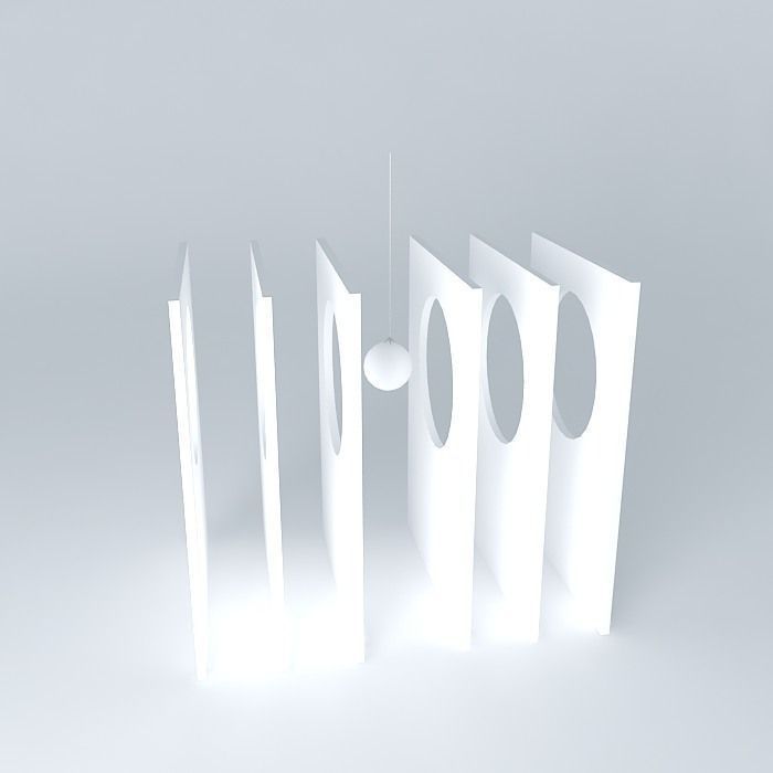 Ball lamp installation Free 3D model_2