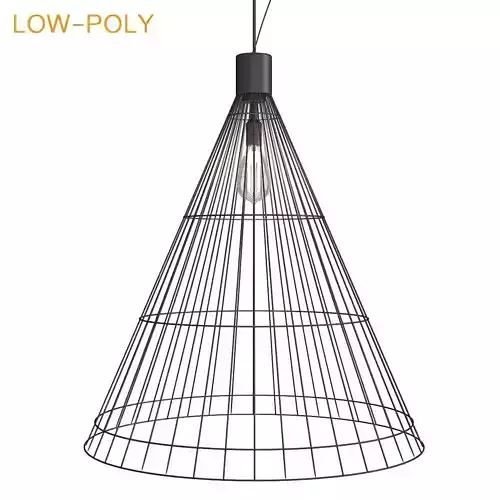 Loft Chandelier low poly 3d model