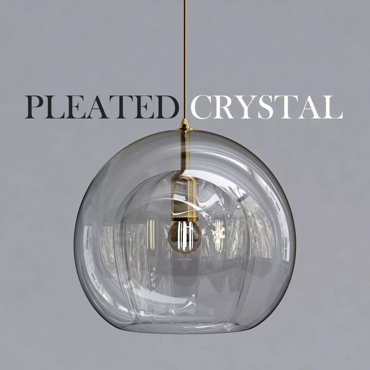 PLEATED CRYSTAL Pendant lamp 3D model_0