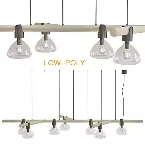 Chandelier Loft low poly 3d model