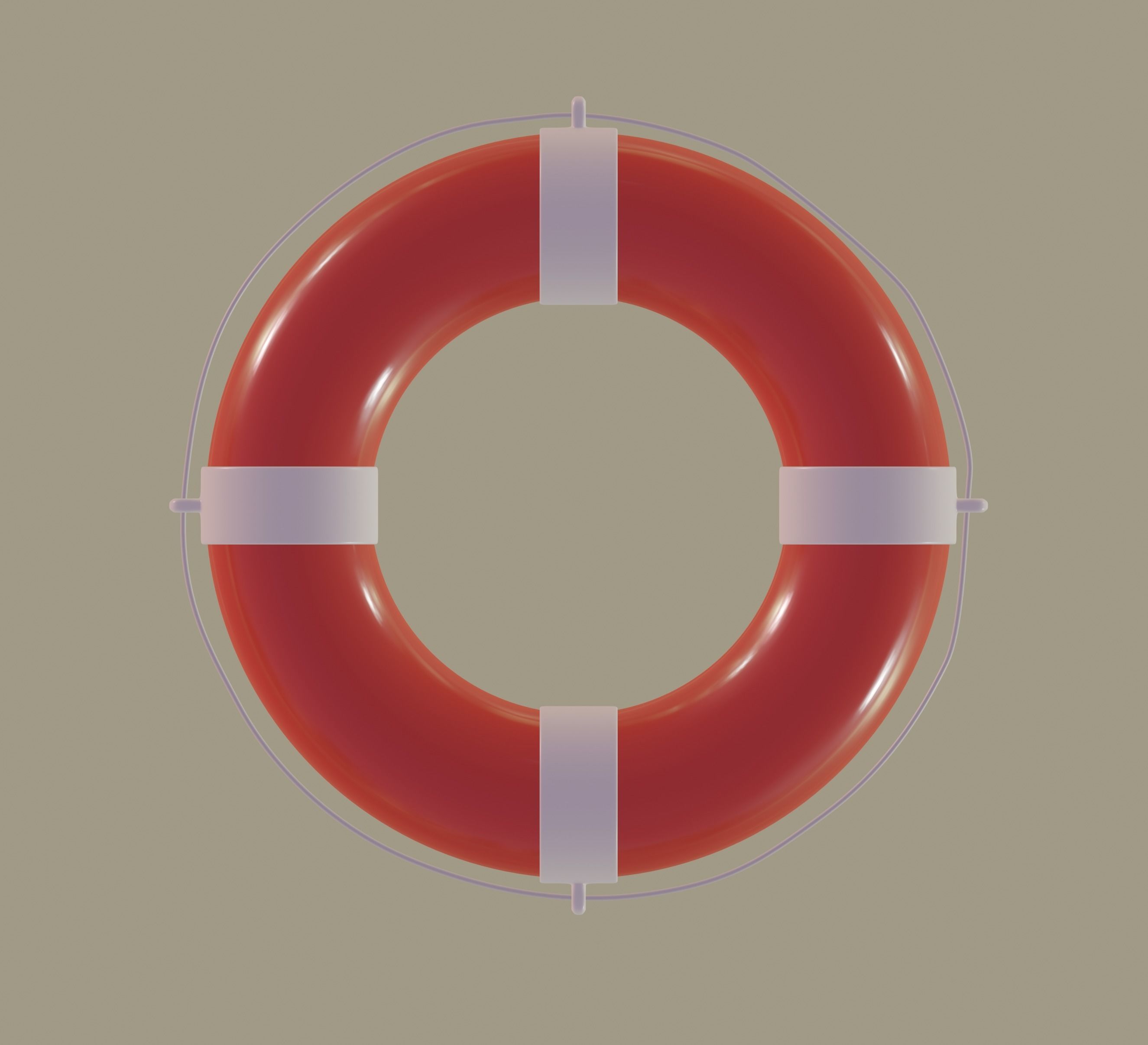 Lifebuoy 3D model_1