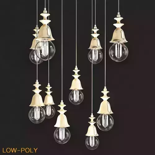 Aiardini MARLENE Pendant lamp low poly 3d model
