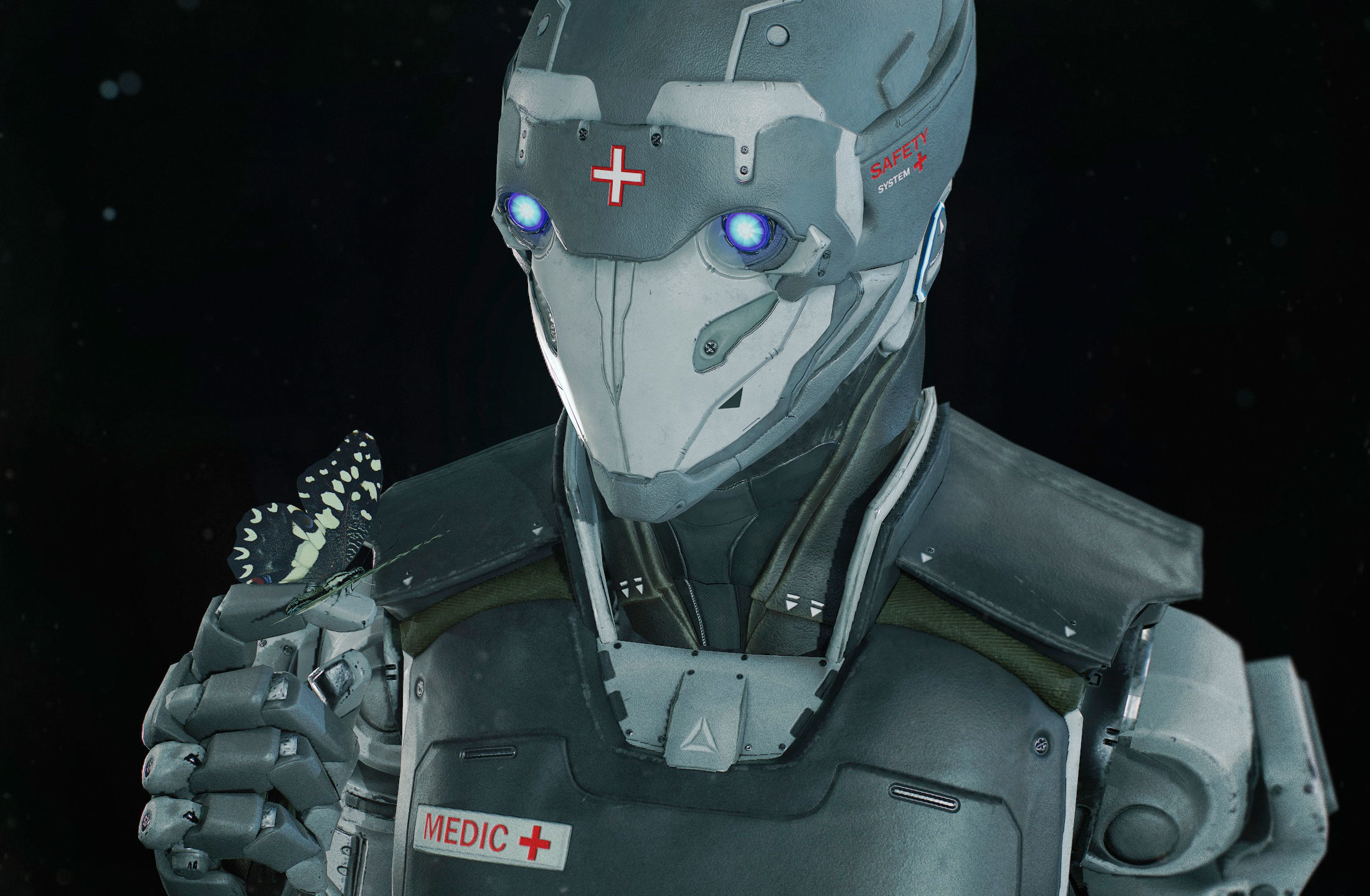 Robot R32 Low-poly 3D model_8