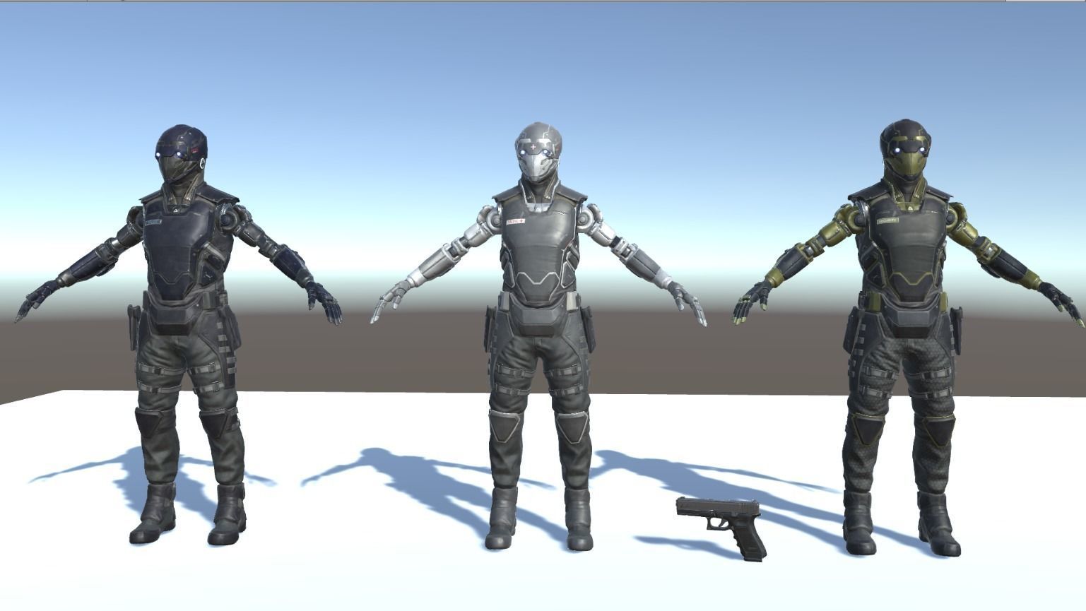 Robot R32 Low-poly 3D model_13