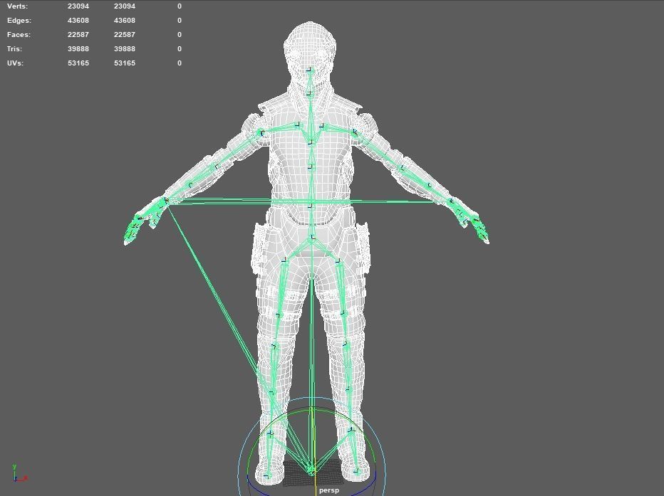 Robot R32 Low-poly 3D model_12