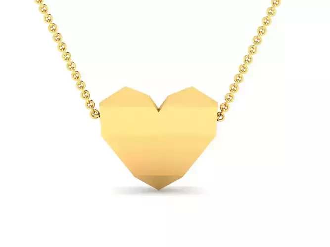 Women heart pendant 3dm render detail