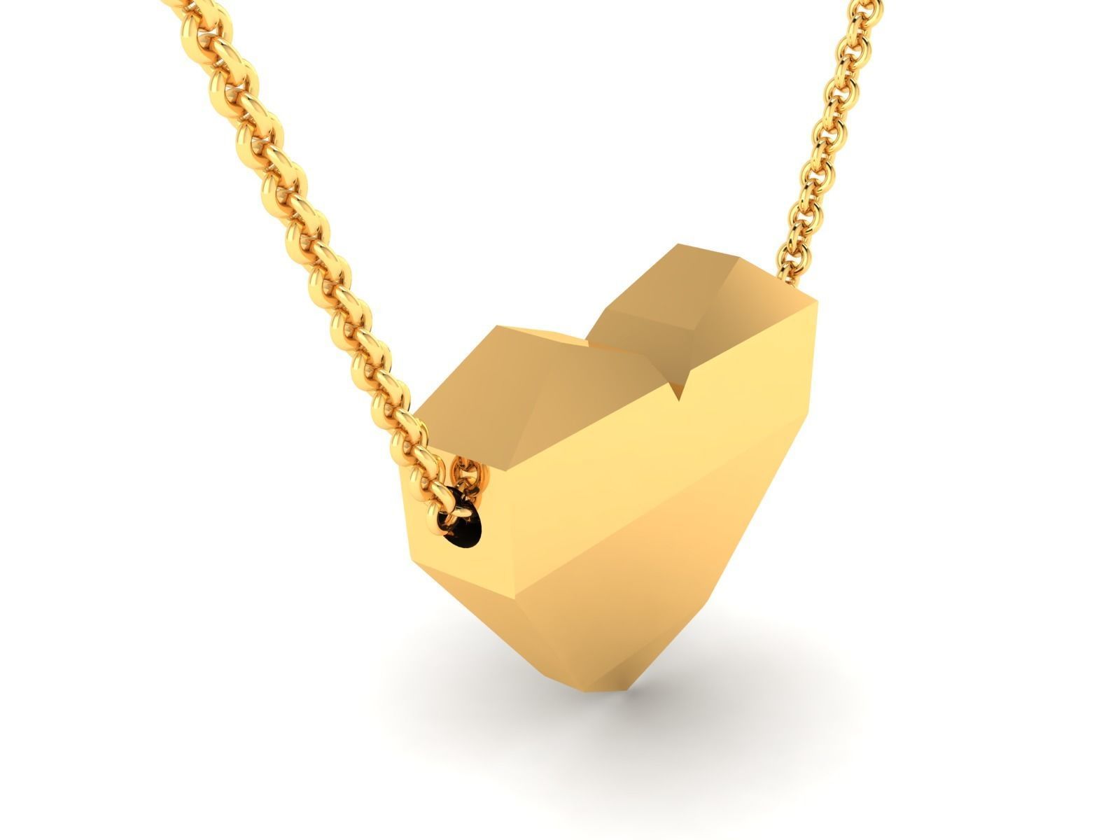 Women heart pendant 3dm render detail 3D print model_2