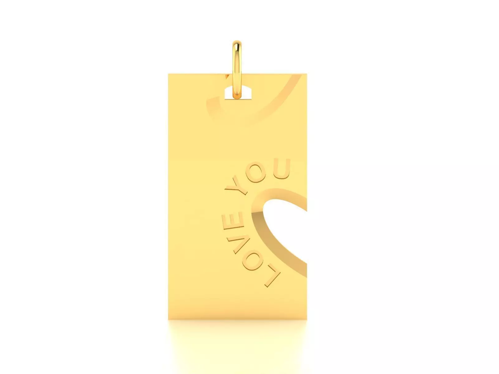 Love you pendant 3dm render detail 3D print model_0