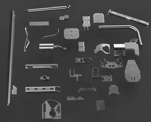 Kit bash vol4 mechnical structural mini pack 3D model