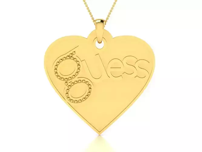 Heart shape guess 3dm render detail 3D print model