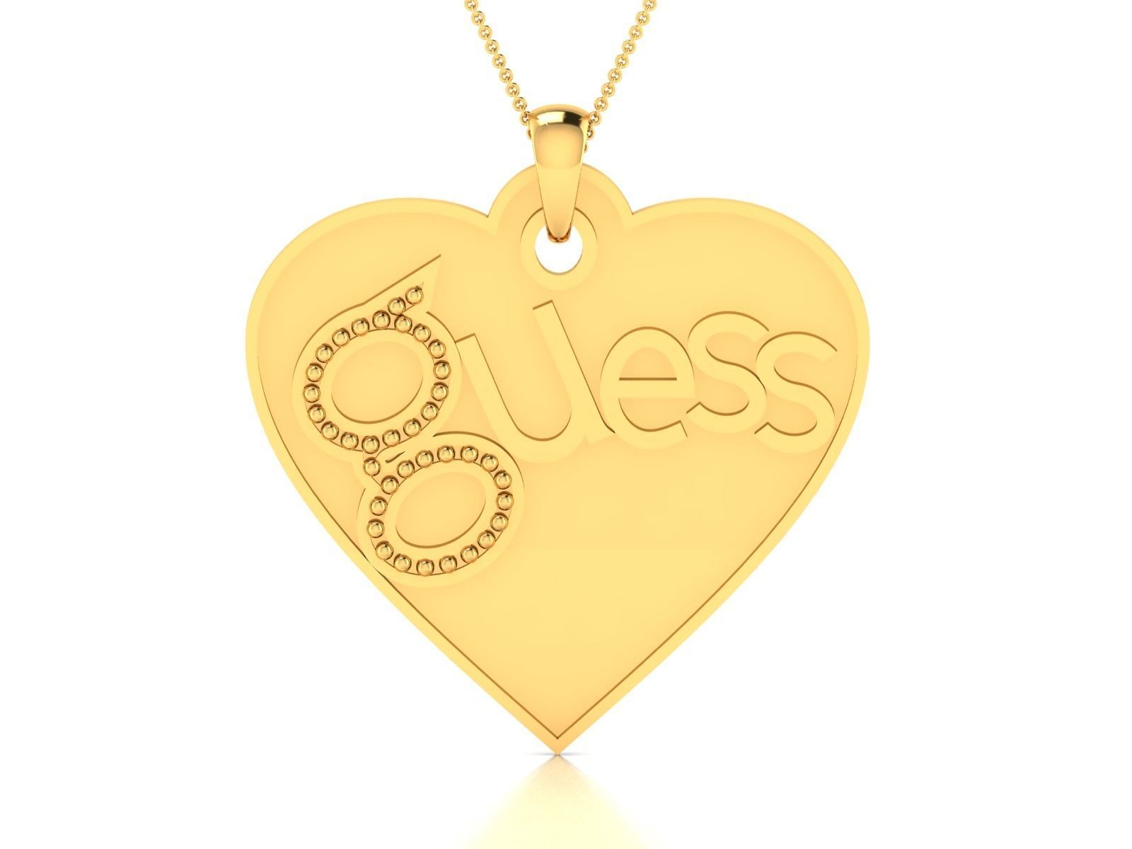 Heart shape guess 3dm render detail 3D print model_3