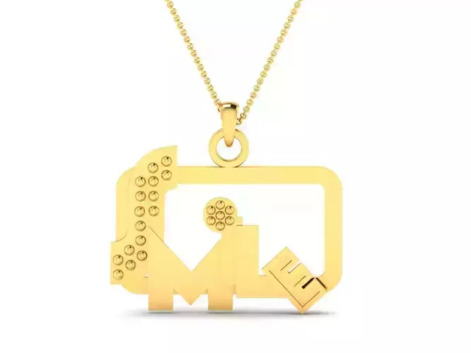 Mile pendant 3dm render detail