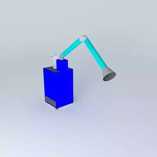 Mobile filtering unit with suction arm