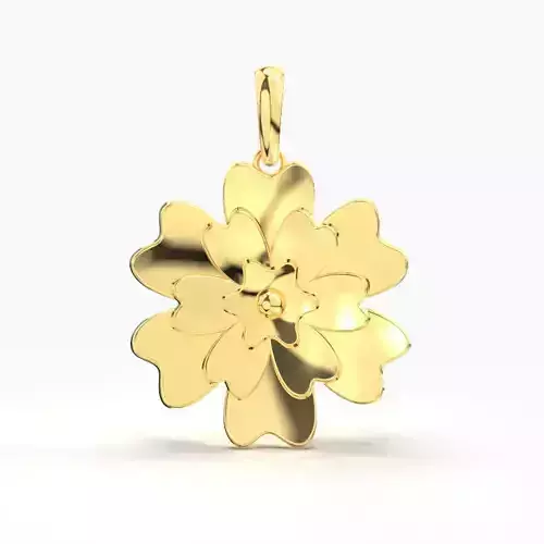 FLOWER GOLD PENDANT 3D print model