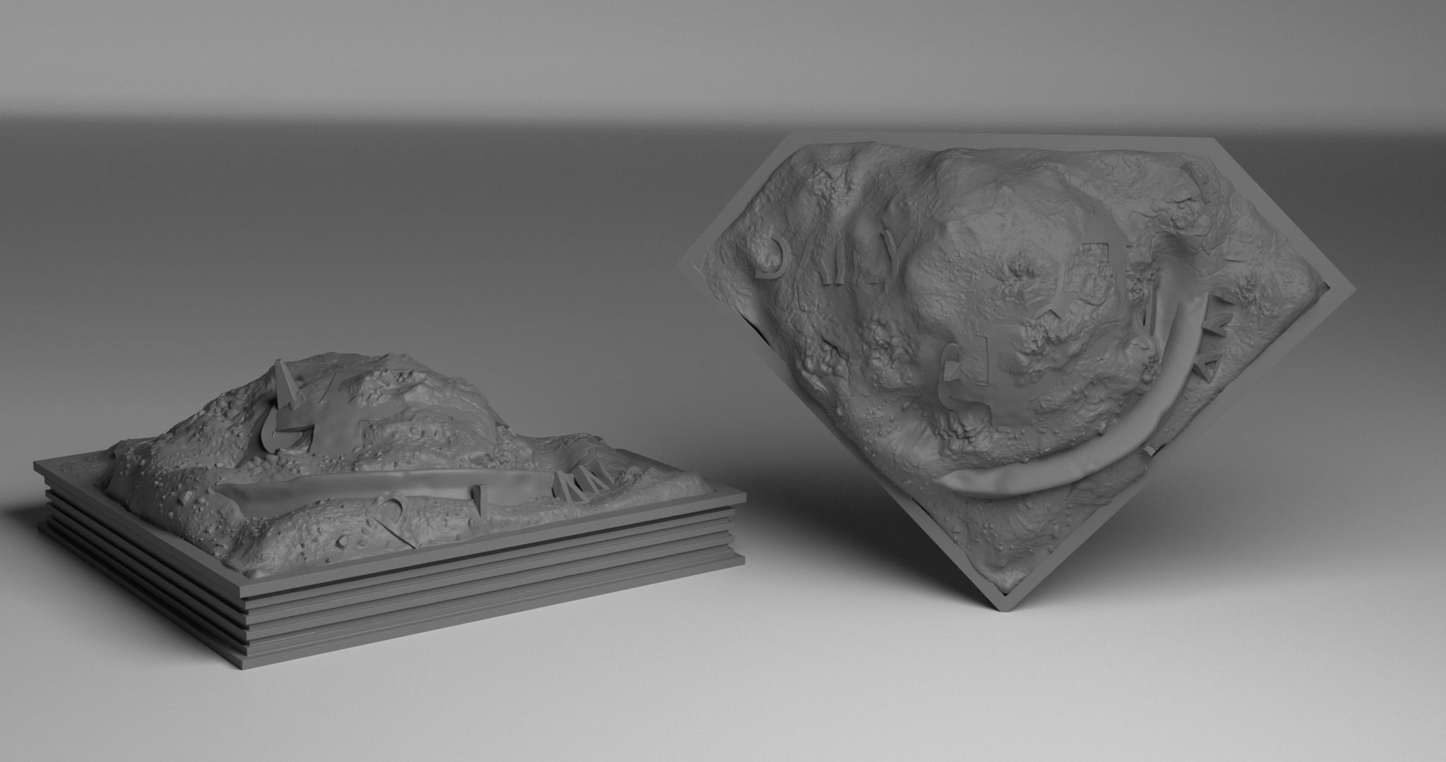 Superman sculpt  3D print model_3