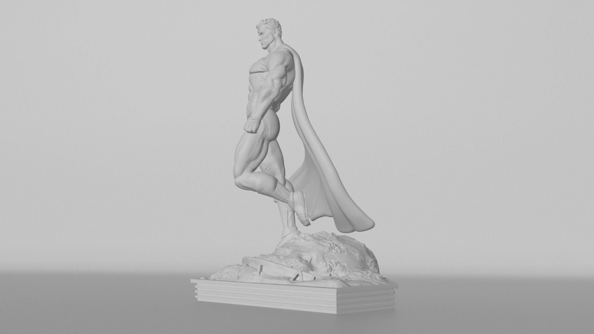 Superman sculpt  3D print model_16