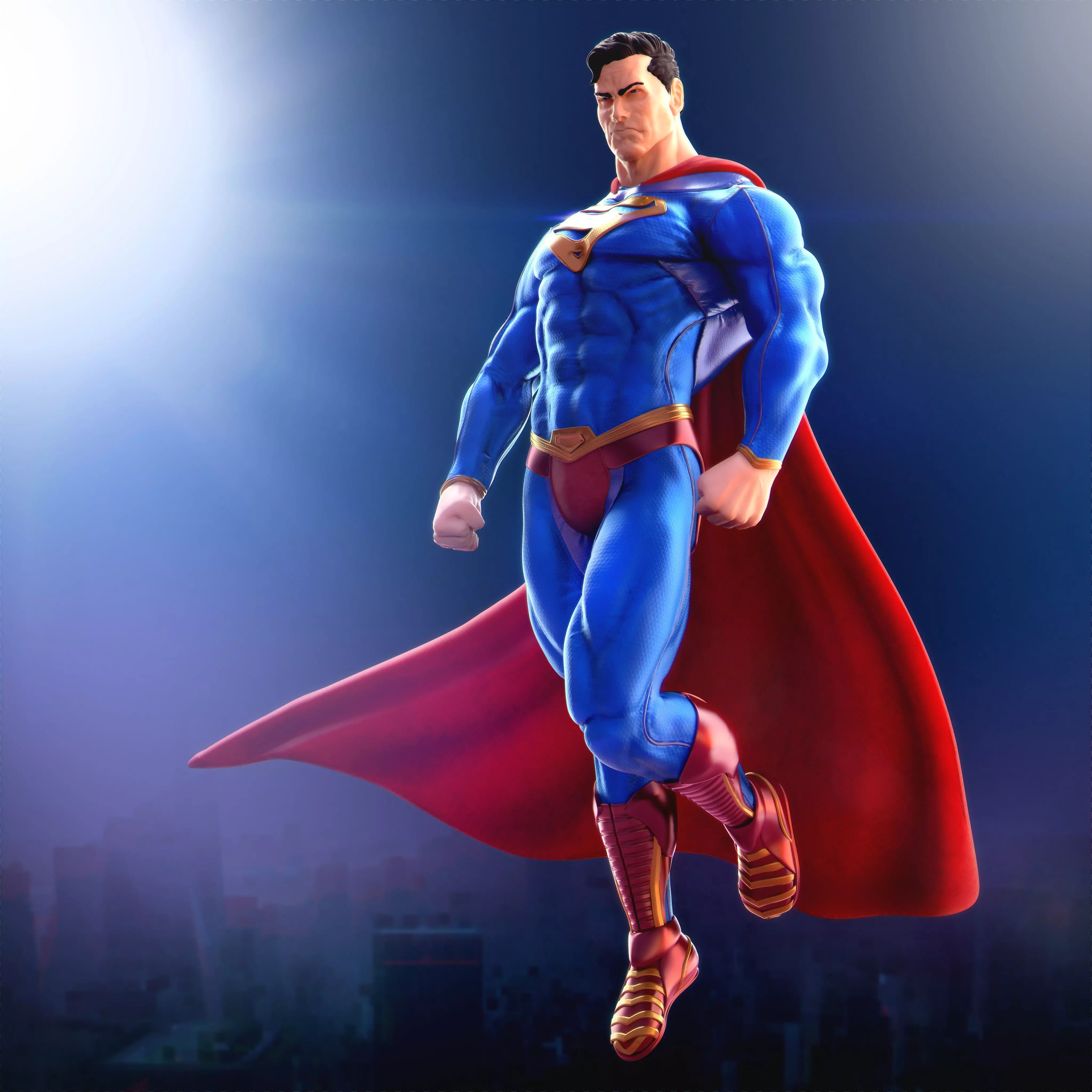 Superman sculpt  3D print model_0