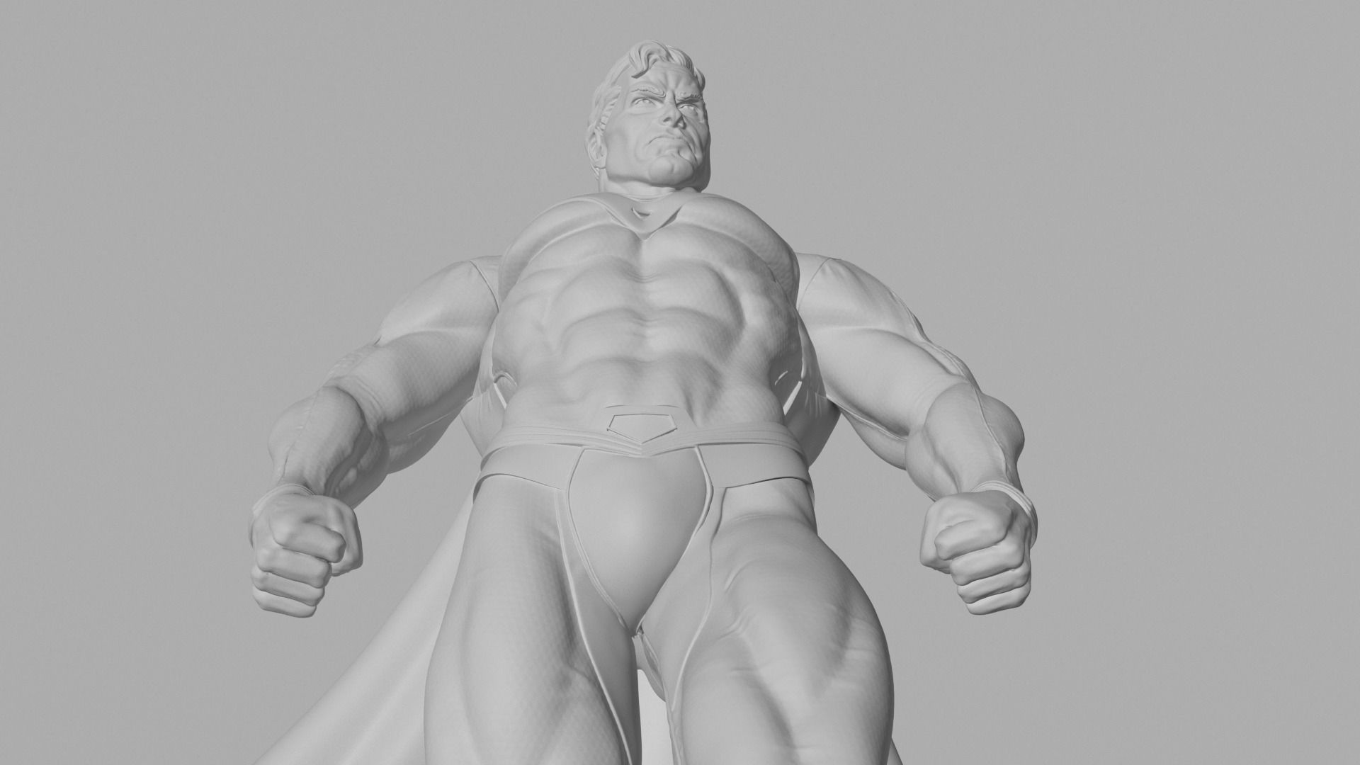 Superman sculpt  3D print model_15