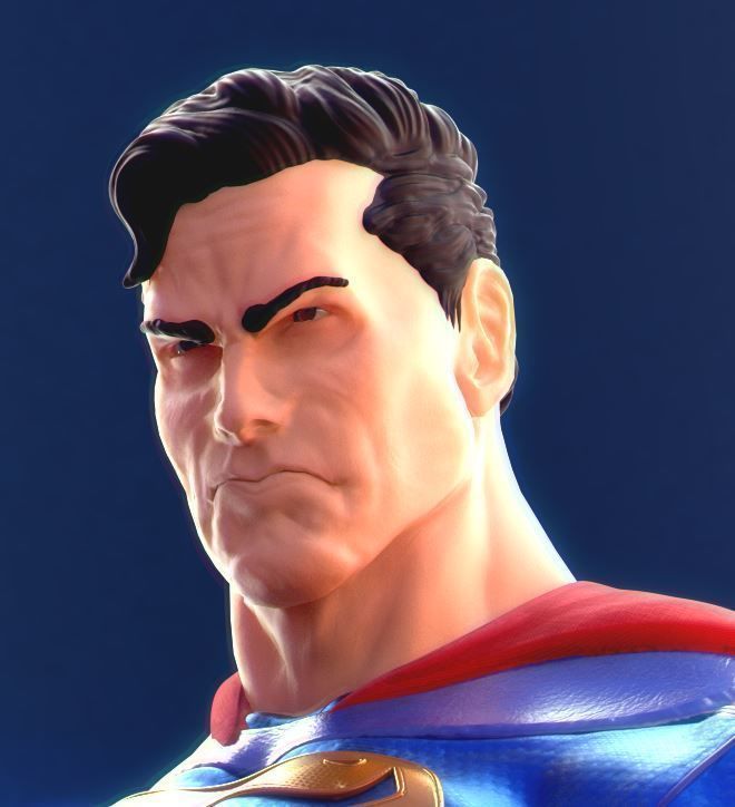 Superman sculpt  3D print model_1