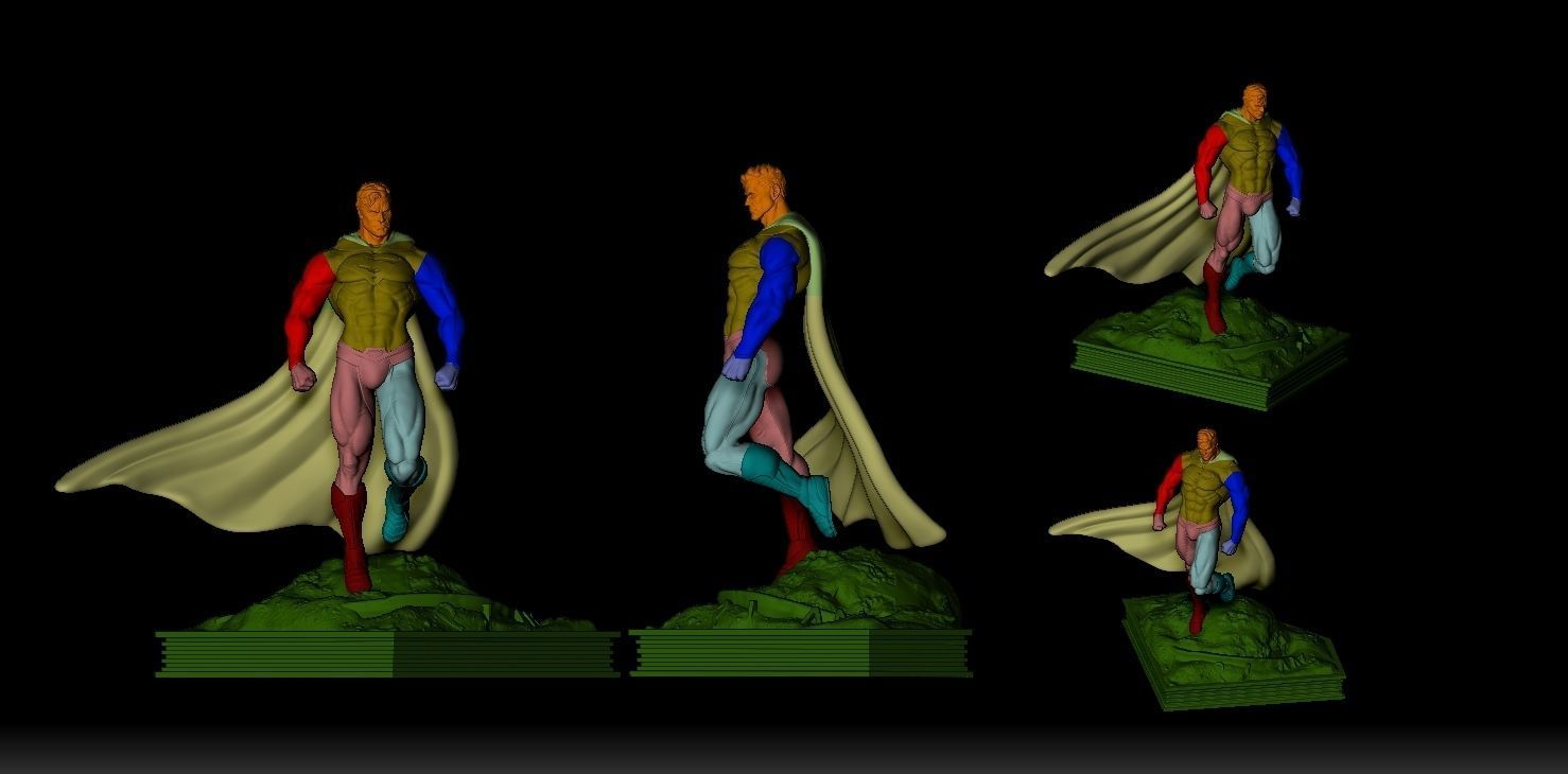 Superman sculpt  3D print model_13