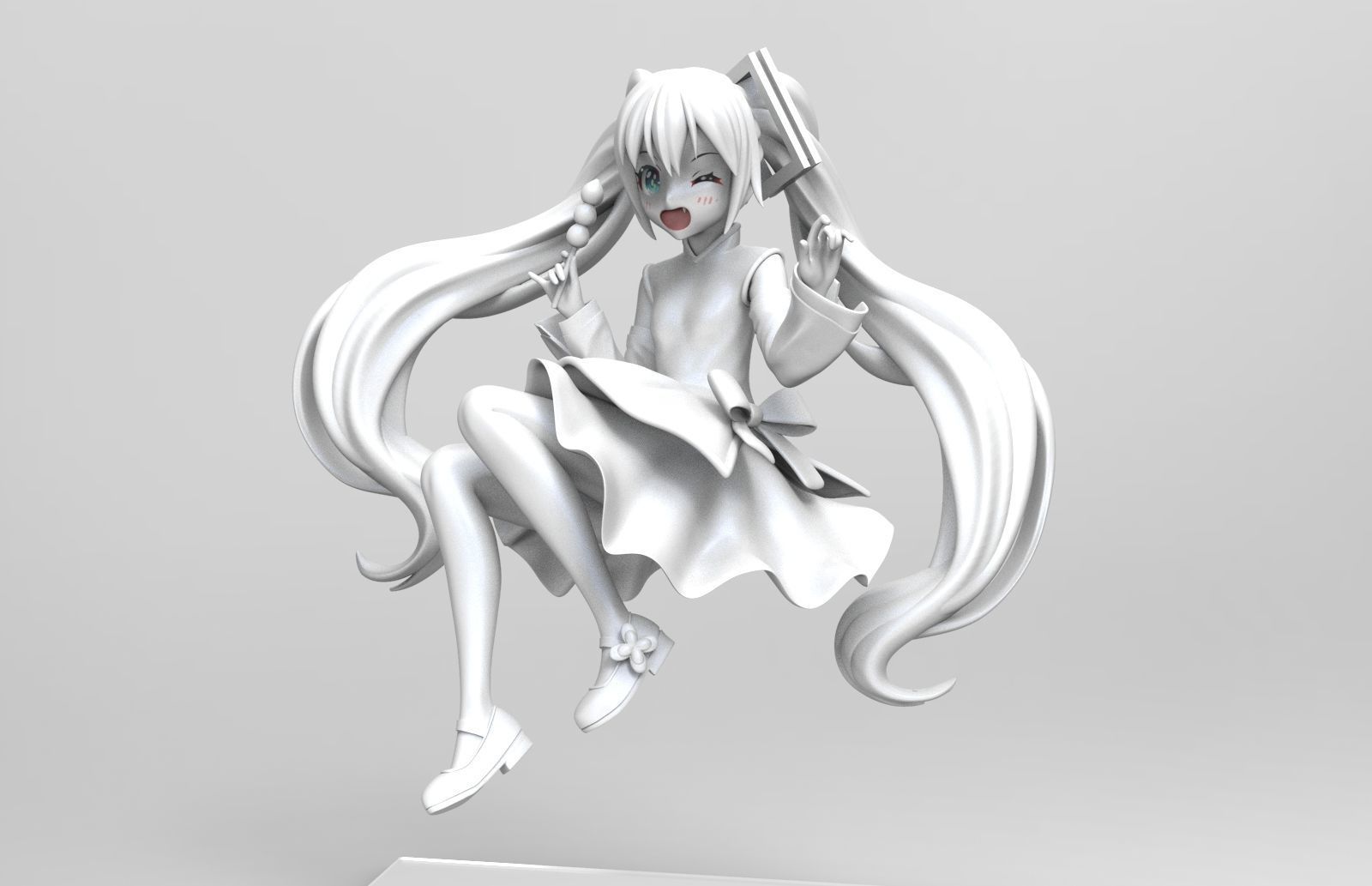 Hatsune Miku 3D print model_2