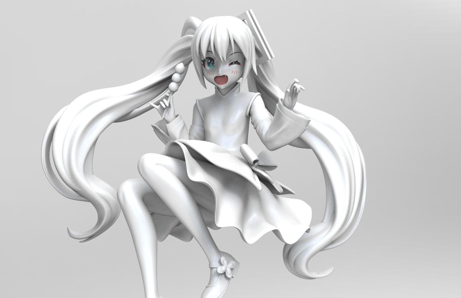 Hatsune Miku 3D print model_1