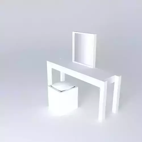 White vanity table