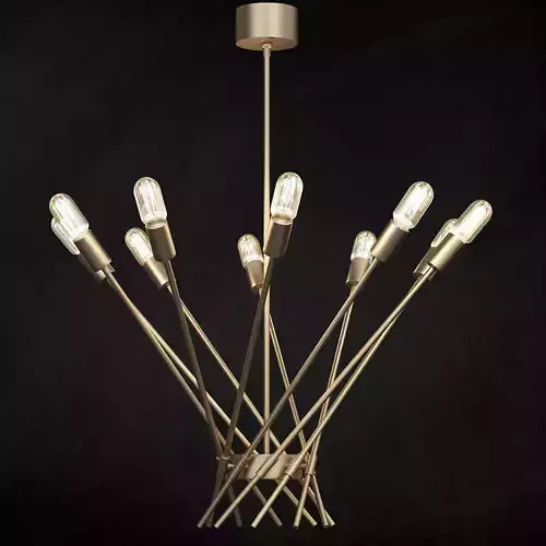 Arteriors gold chandelier with six lights