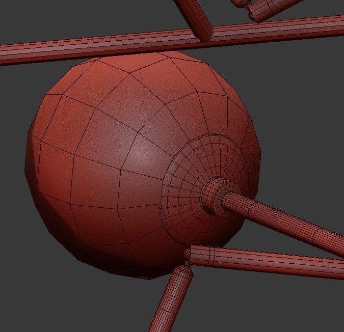 Arteriors modern chandelier with glass balls 3D model_6