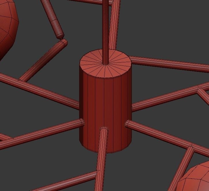 Arteriors modern chandelier with glass balls 3D model_7