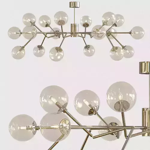 Arteriors modern chandelier with glass balls