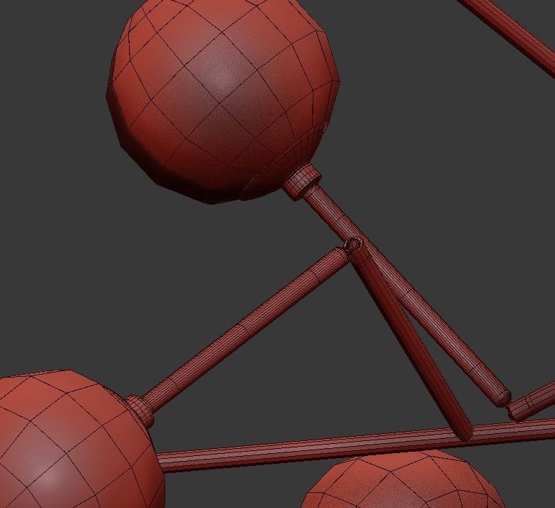 Arteriors modern chandelier with glass balls 3D model_5