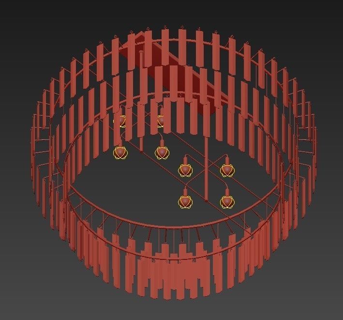 Nessa Round Chandelier by Arteriors Home 3D model_3