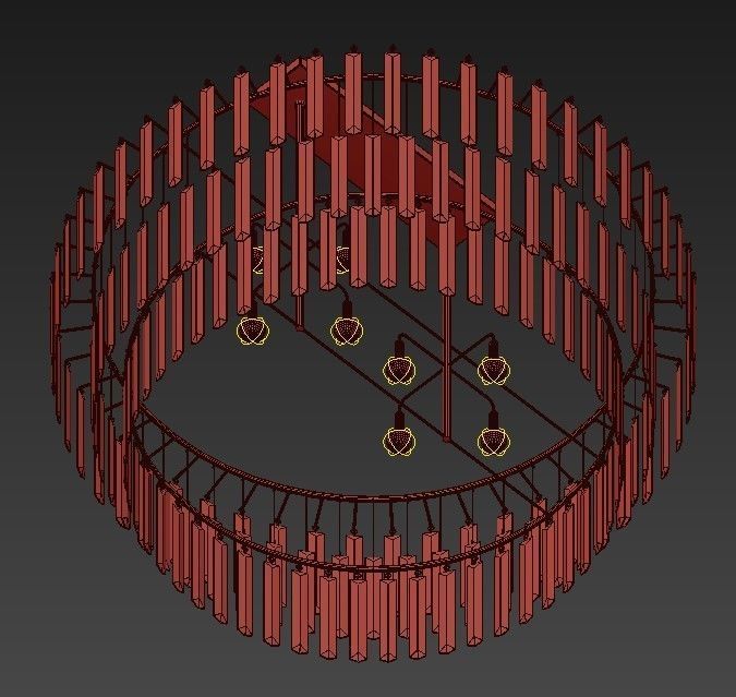 Nessa Round Chandelier by Arteriors Home 3D model_1