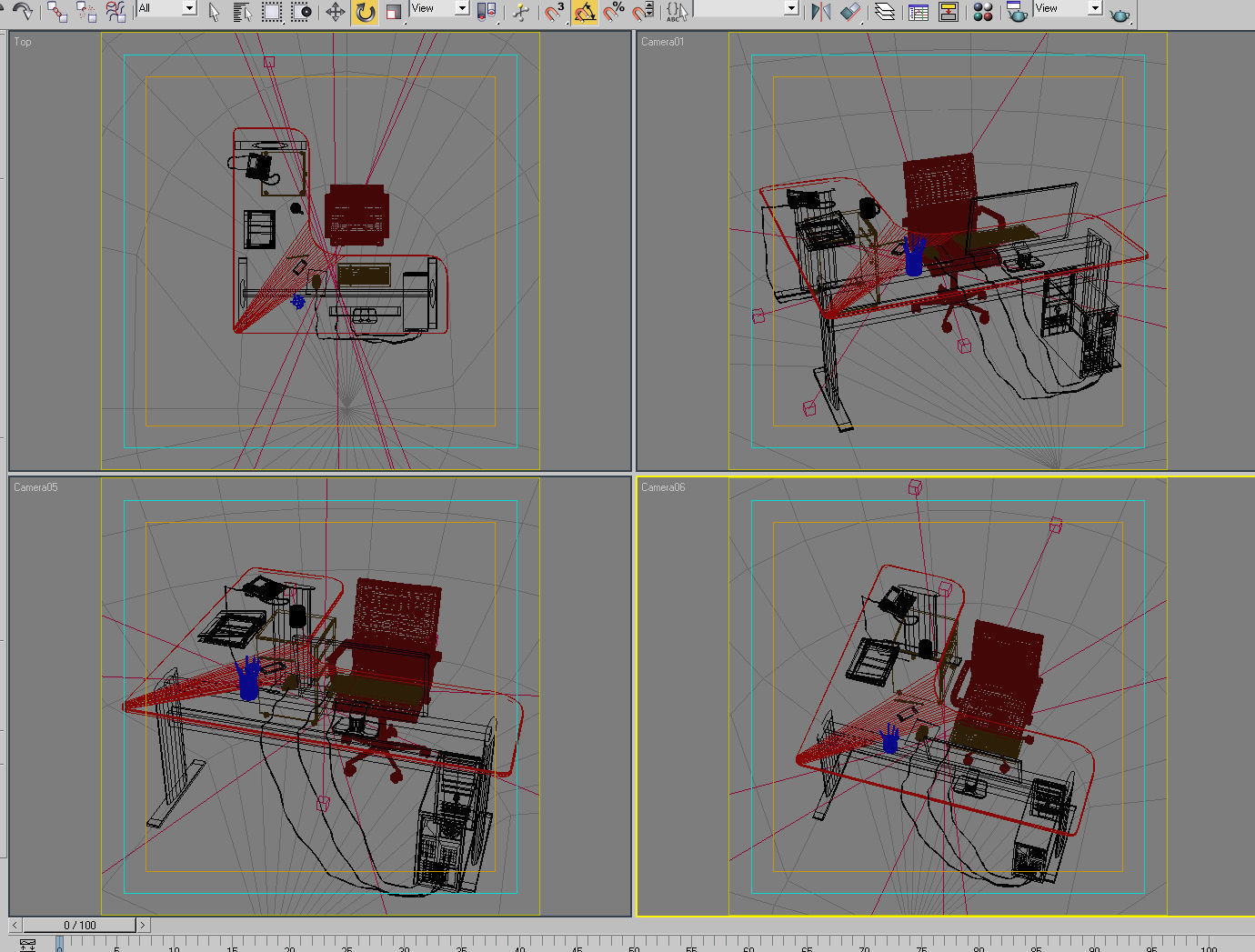 Desk Office 03 3D model_10