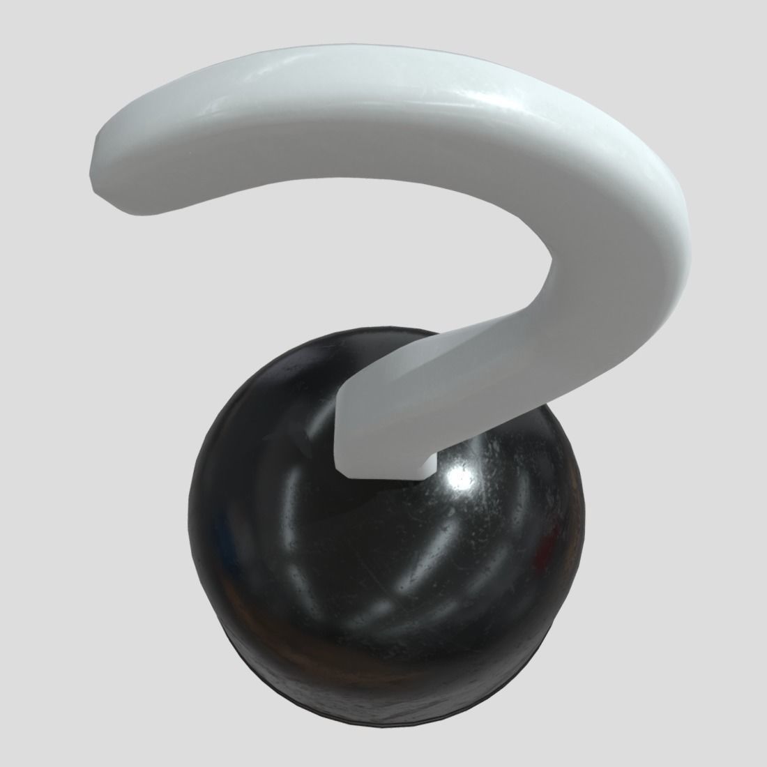 Pirate Hook Low-poly 3D model_7