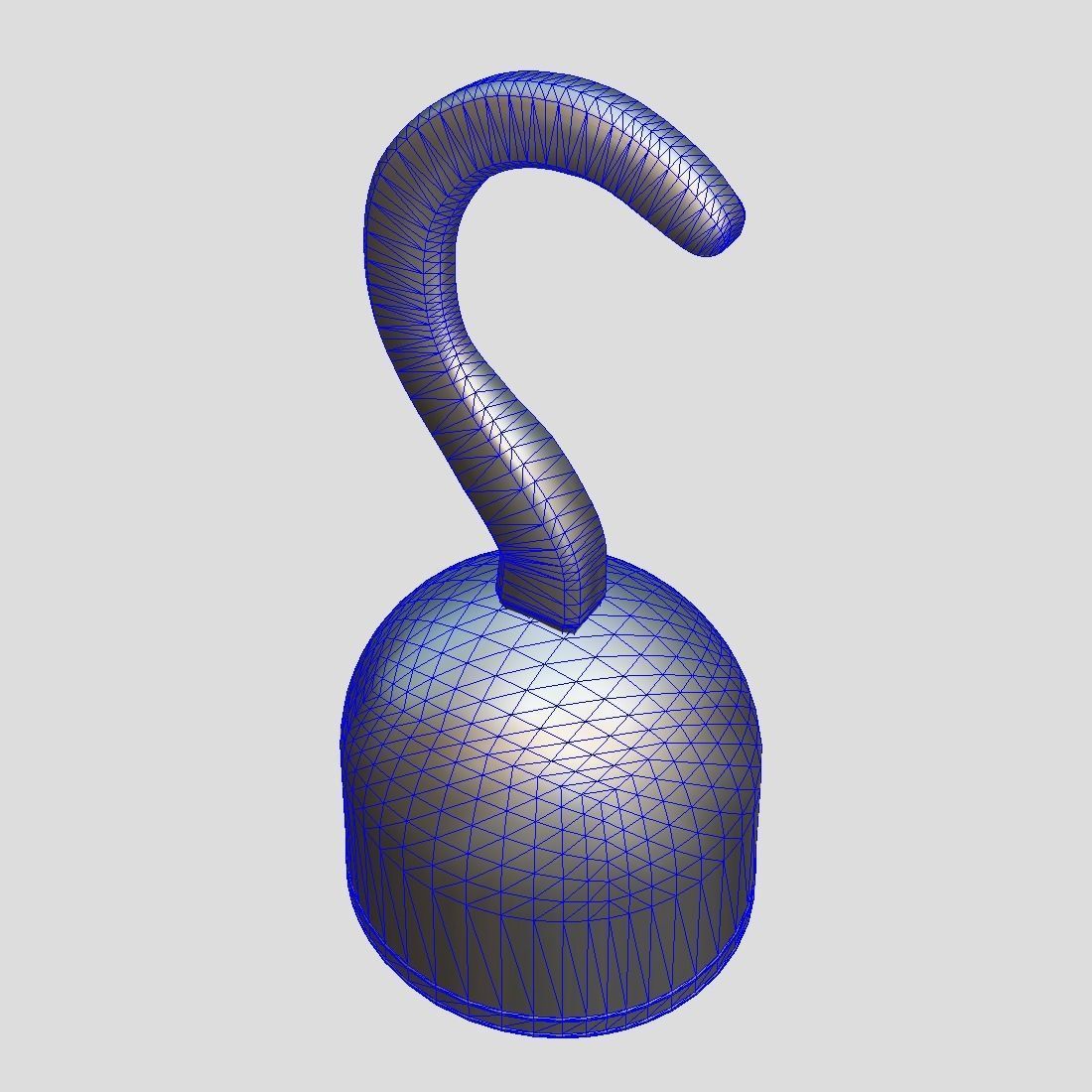 Pirate Hook Low-poly 3D model_3