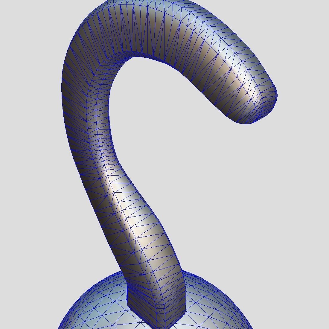 Pirate Hook Low-poly 3D model_16