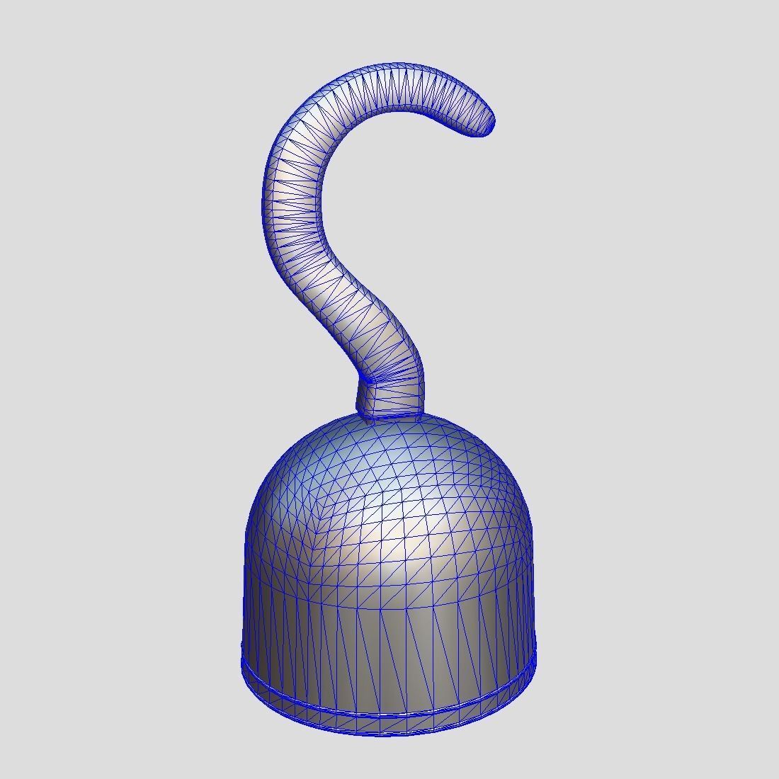 Pirate Hook Low-poly 3D model_1