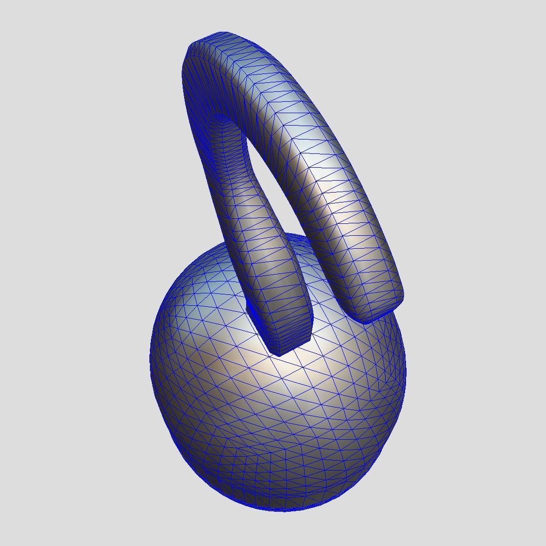 Pirate Hook Low-poly 3D model_5