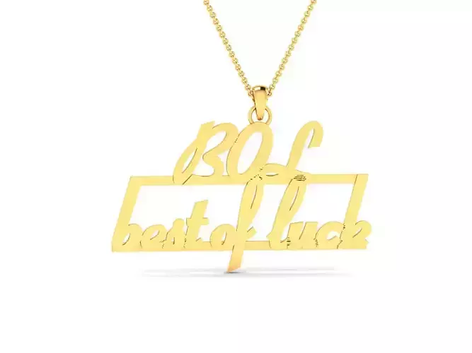 Best of luck pendant 3dm render detail