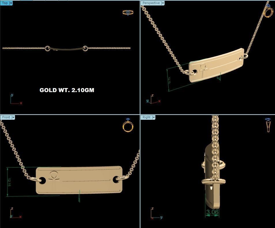 Women pendant 3dm render detail 3D print model_6