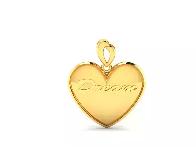 Dream Heart pendant 3dm render detail 3D print model