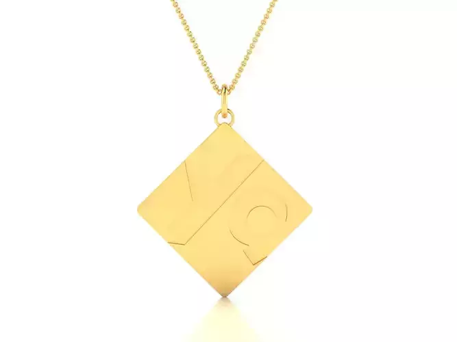 Women Yo pendant 3dm render detail