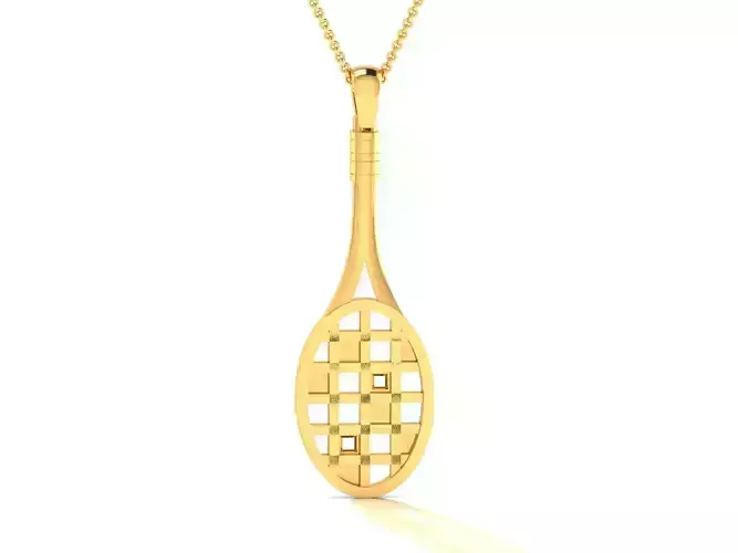 Badminton recket pendant  3dm render detail