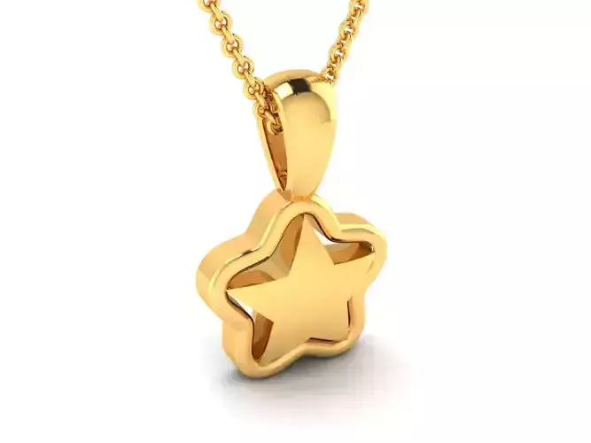 Women start pendant 3dm render detail